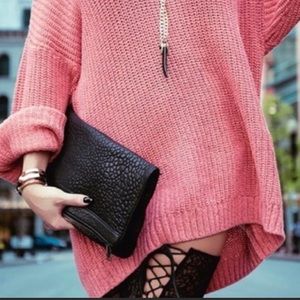 ALEXANDER WANG Leather Dumbo Fold-Over Clutch
